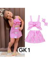 Pink Colour GURUKRUPA Girls Fancy Wear Top With Skirt Kids Colllection GK-01